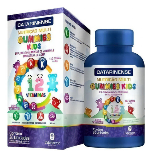 Multi Polivitaminico Gummies Kids Gomas 30un - Catarinense