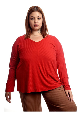 Remera Morley Ancho Escote V Talle Grande Plus Size