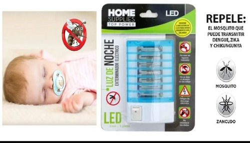 Par Lampara Mata Mosquito Insectos Luz Led Nocturna 2 Piezas