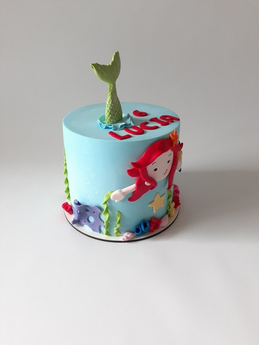 Torta Sirena La Sirenita Artesanl Cumpleaños