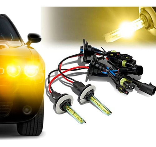 Par Lâmpadas Xenon Hid 880 / 881 H27 3000k Amarelo - Xtune