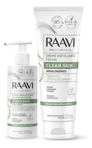 Kit Esfoliante Facial + Creme Amolecedor De Cravos Raavi