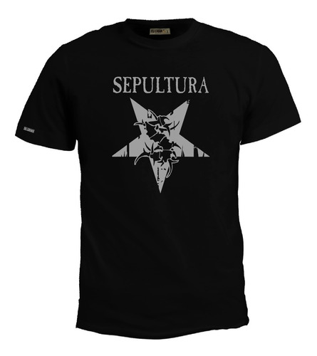 Camiseta Sepultura Logo Estrella Banda Rock Bto