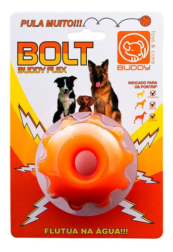 Bola Mordedor Flexível Bolt Buddy Toys Pula Muito