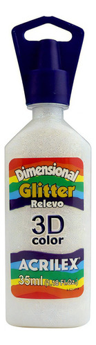 Tinta Dimensional Glitter Relevo 3d Acrilex 35ml (unidade) Cor 209 - Cristal