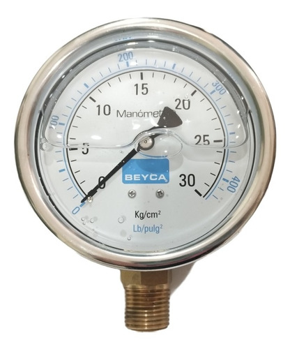 Manómetro 0-30 Kg/cm2 Mm4-48 Beyca C/glicerina (100mm)