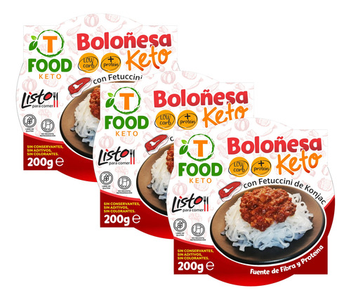 Fetuccini Con Salsa Boloñesa Konjac Shiritaki Pasta Keto 3pz