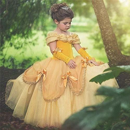 Fmyfwy Vestido De Princesa Bella Para Niñas La Bella Y La B | Envío gratis