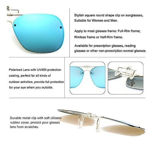 Long Keeper Clip On Gafas De Sol - Gafas De Sol Polarizadas