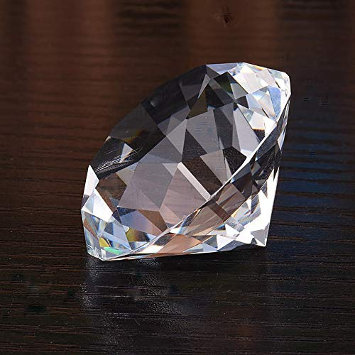 Pisapapeles Diamante Grande Decorativo Transparente Con Base