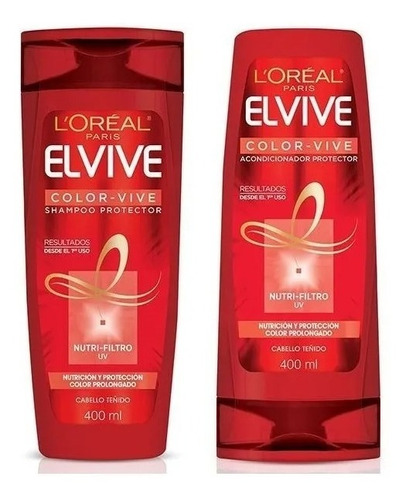 Shampoo Y Acondicionador Elvive Color-vive X 400 Ml