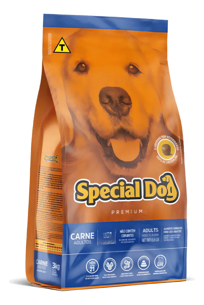 Ração Seca Special Dog Premium Cão Adulto Sabor Carne 3kg