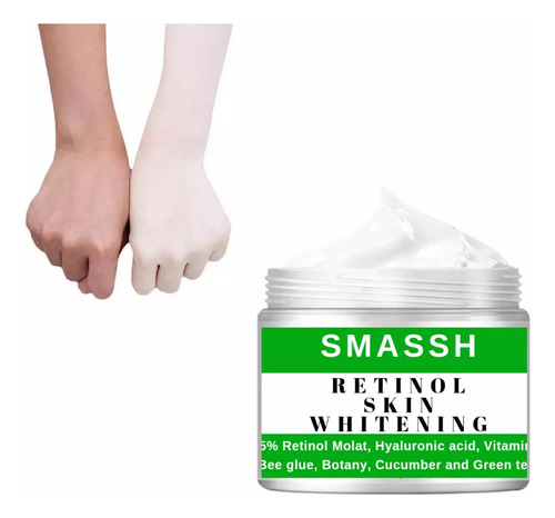 Crema Blanqueadora Con Retinol, Té Verde, Ácido Hialurónico