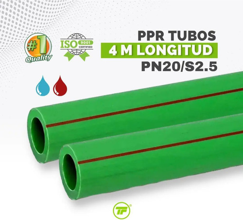 Tubo Ppr De 25 Mm Agua Caliente Y Fria Marca Termofusión