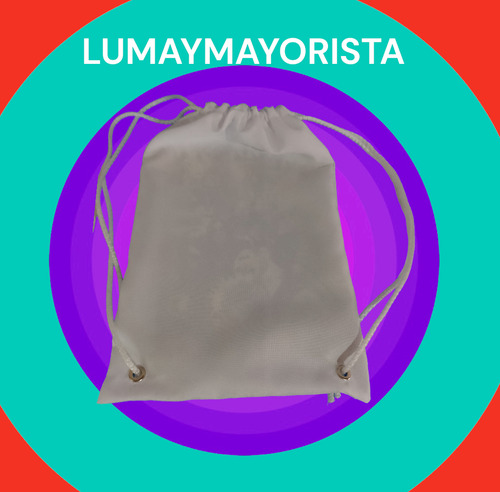Mochilas Para Sublimar De Tela Tropical 25 X 35 Cm Paq. 90u Blanco