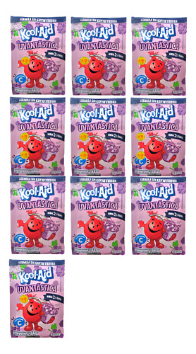20 Sobres Kool-aid Uvantástica De 15g C/u (rinde 2lts)
