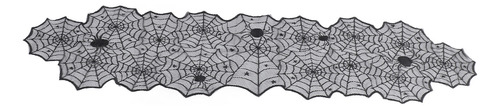 Camino De Mesa De Encaje Negro Con Telaraña Para Decoración
