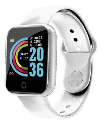Reloj Smartwatch Nictom NT04 Inteligente Ritmo Cardiaco Notificaciones Color Blanco Sumergible Bluetooth