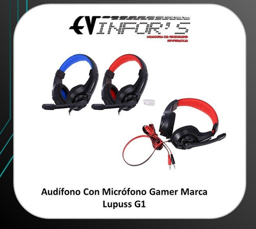Audífono Con Micrófono Gamer Marca Lupuss G1