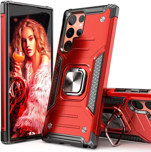 Funda Idystar Para Samsung Galaxy S22 Ultra - Red 