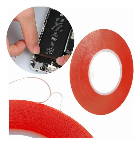 Cinta Adhesiva Doble Cara Touch Celulares Tabletas 1.8mm 50m Color Transparente