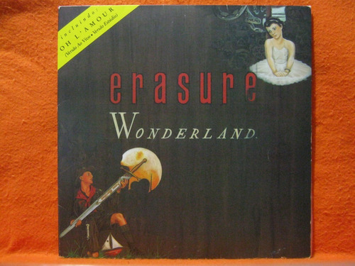Lp Disco De Vinil Erasure Wonderland Com Encarte