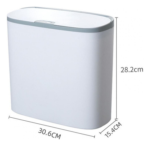 Cubo De Basura Recargable Usb P 17l Con Sensor De Proximidad