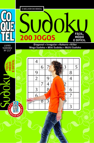 Livro Coquetel Sudoku 217: 200 Jogos, De Editora Coquetel., Vol. 1. Editorial Coquetel - Nf, Capa Mole, Edição 217 Em Português, 2024