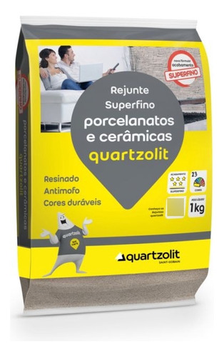 Rejunte Porcelanato Super Fino - Preto Onix 1kg Quartzolit