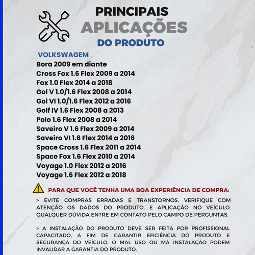 Sonda Lambda Gol G4/5/6 Fox Polo Saveiro 1.0 1.6 Flex Pós