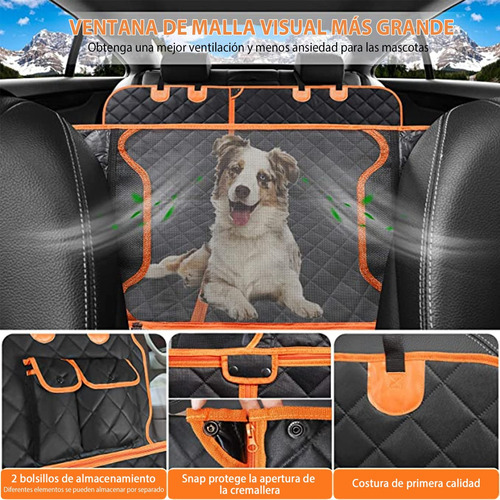 Funda De Carro Protector Cubre Asiento Mascota De Auto 5 En1