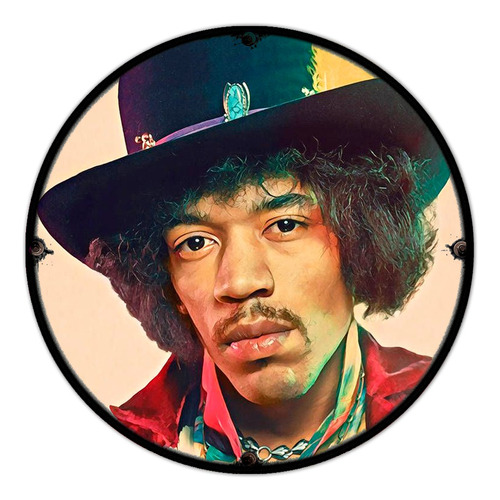 #929 - Cuadro Decorativo Vintage Jimi Hendrix Guitarra Rock