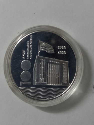 Moneda Conmemorativa 100 Años Adm. Nac. De Puertos