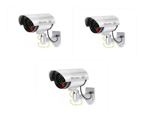 Pack 3 Unidades Camara Seguridad Falsa Ofertas Claras 100108