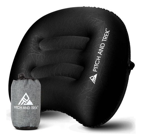 Pitch And Trek Almohada De Camping Con Funda Extraíble, Almo