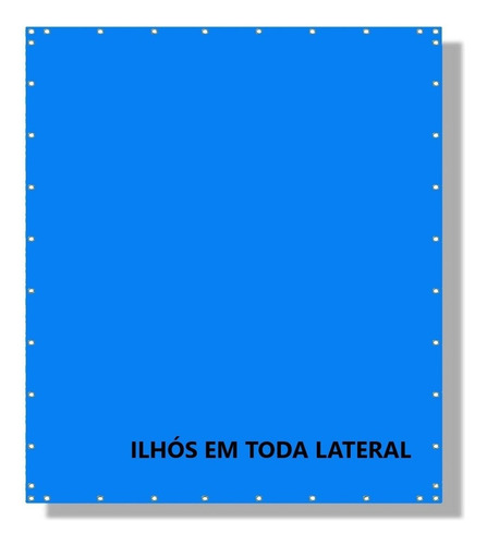 Tela Sombrite Azul 80% - 15m X 15m Com Bainha E Ilhós