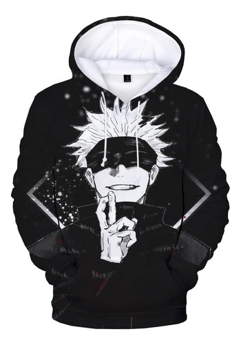 Sudadera Estampada Con Capucha 3d Jujutsu Kaisen Gojo Satoru