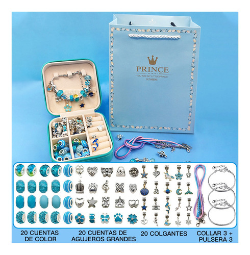Kit Pulseras Cuentas Para Hacer Bisuteria Abalorios