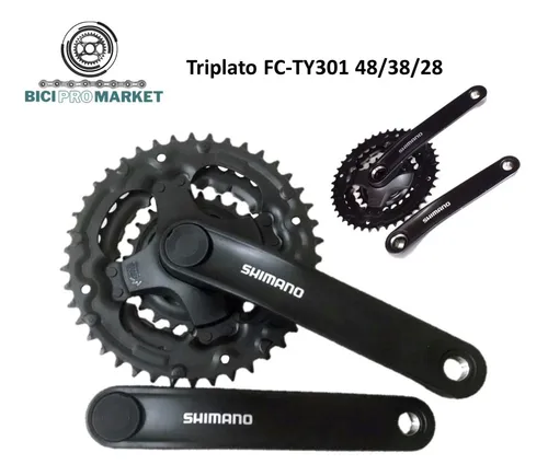 Plato Biela Ty301 Shimano Tourney 48 38 28 Triplato Bici 61.900