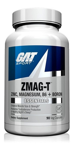 Imagen 1 de 2 de Zmag-t Gat Sport 90 Veg Caps Zing Magnesio B6 Boron