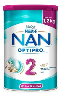 Leche de fórmula en polvo sin TACC Nestlé Nan Opti pro en lata de 1 de 1.2kg - 6 a 12 meses