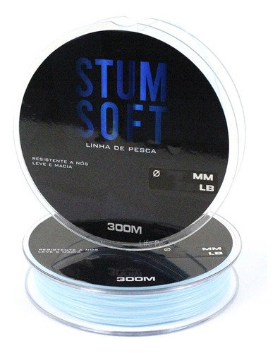 Linha Mono Albatroz Stum Soft 0,28mm (7,3kg) - 300 Metros Cor Blue