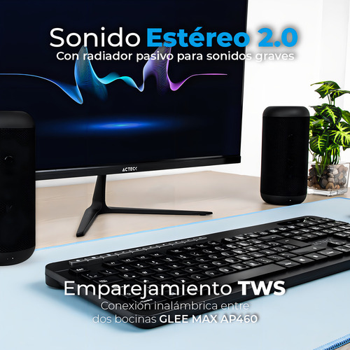 Alto-falante Acteck Ap460 AC-934961 Glee Max BT 5.0 TWS IPX5 de 10 W