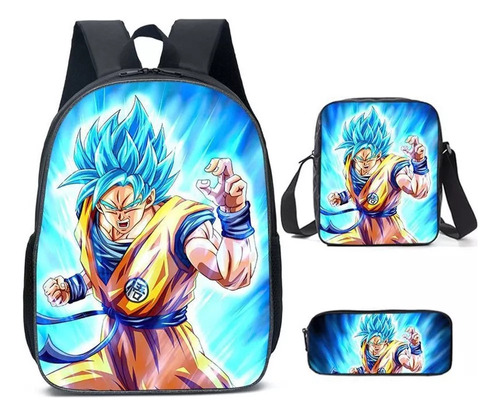 Mochila De 3 Piezas Dragon Ball Z Goku For Niños ,1