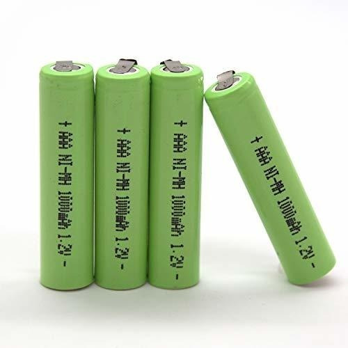 (4 Unidades) 1.2v Ni-mh Aaa 1000mah Batería Recargable W/len