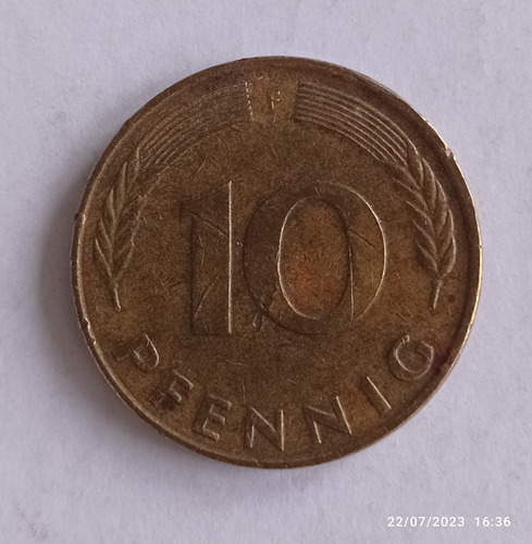 Moneda 10 Pfennig 1977 Bundesrepublik Deutschland