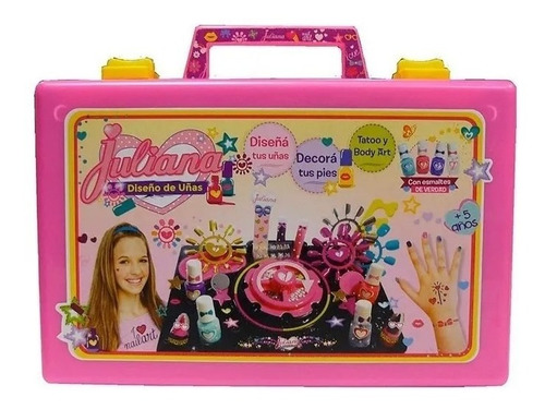 Imagen 3 de 9 de Valija Juliana Diseño De Uñas Grande Con Esmaltes Original