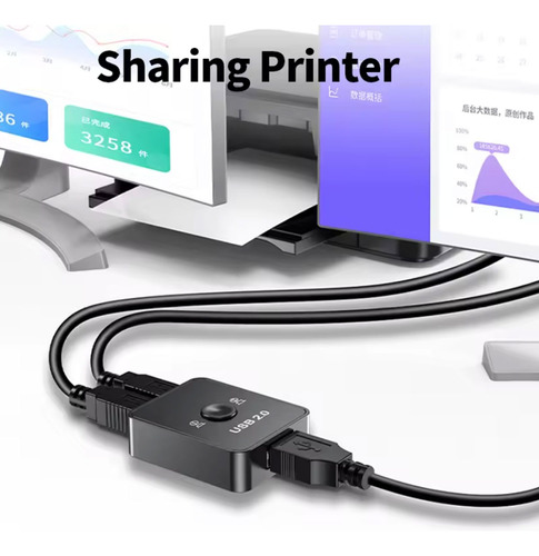 Switch Kvm Usb 3.0 Para Compartir Impresora Periféricos