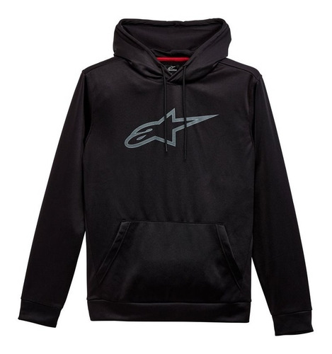 Buzo Canguro Sin Cierre Inception Athl Hood  Bk Alpinestars