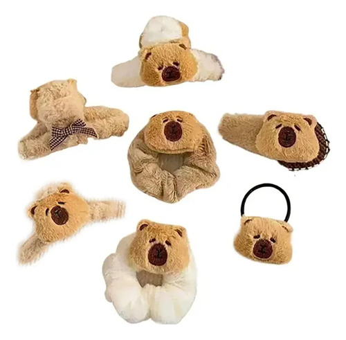 Para Capybara Peluche Juguetes Con 6 Accesorios Capibara